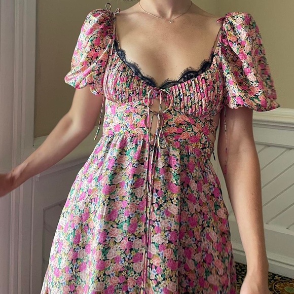 Floral Pink Maxi Dress - Picture 11 of 12